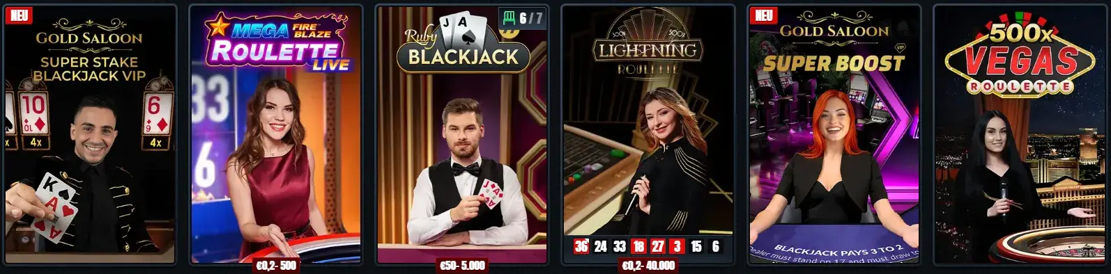 Glorian Casino Live Casino – Live Spiele mit echten Dealern